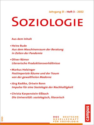 cover image of Soziologie 03/2022